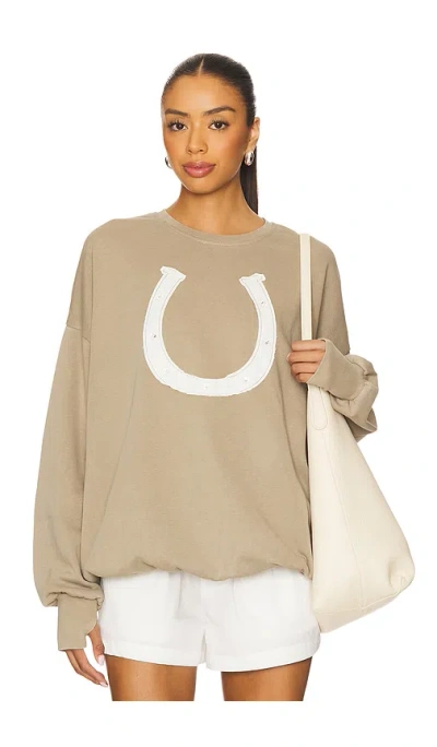 The Laundry Room Horseshoe Patchwork Jump Jumper In Camel Gold