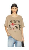 The Laundry Room Howdy Love Oversized Tee In Camel Gold
