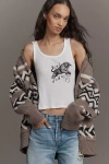 The Laundry Room La Cats Ribbed Tank Top In White