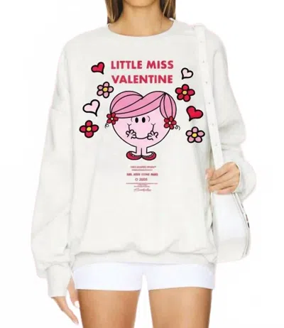 The Laundry Room Little Miss Valentine Sweatshirt In Grey In White