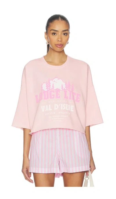 The Laundry Room Lodge Life Savoie France Cropped Jumper In Pink