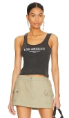 The Laundry Room Los Angeles Rib Tank In Black Snow