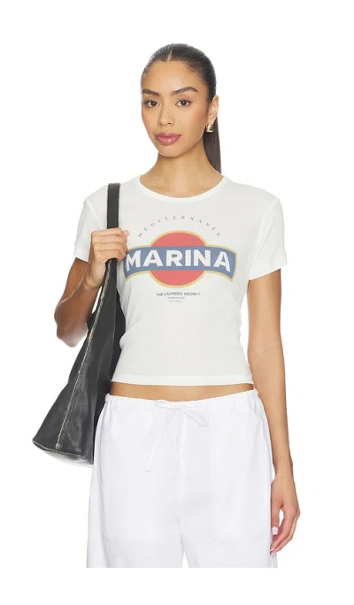 The Laundry Room Mediterranean Marina Baby Tee In White