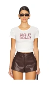 The Laundry Room No One's Dolly Baby Rib Tee In White