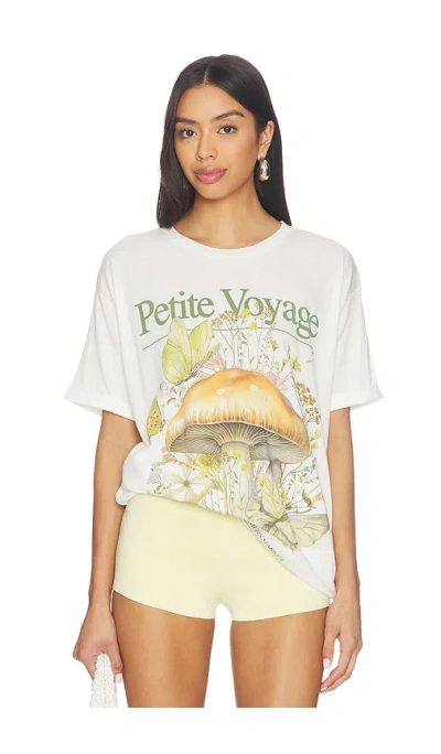 The Laundry Room Petite Voyage Oversized Tee In White