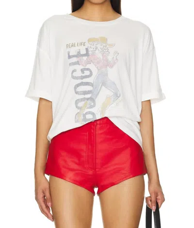 The Laundry Room Real Life Boogie Oversized Tee In White