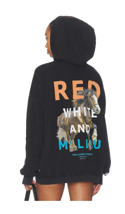 The Laundry Room Red White And Malibu Hideout Hoodie In Black