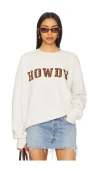 The Laundry Room Rhinestone Howdy Jumper Sweatshirt In Beige