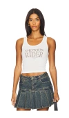 The Laundry Room Shotgun Rider Rib Tank In White