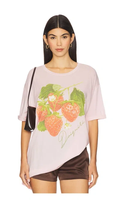 The Laundry Room Strawberry Daiquiri Oversized Tee In Pink