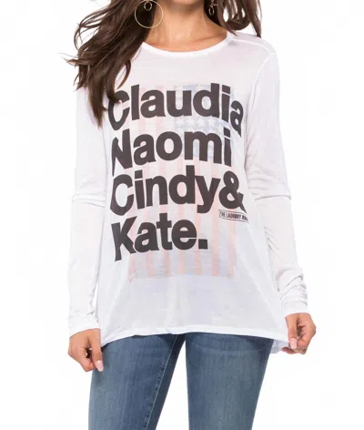 The Laundry Room Super Chicks Long Sleeve Tee In White