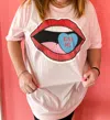 The Laundry Room Sweethearts Kiss Me Oversized Tee In Pink
