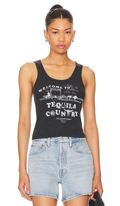 The Laundry Room Tequila Country Tank In 黑雪色