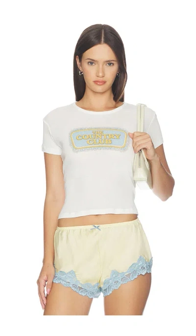 The Laundry Room The Country Club Baby Tee In White
