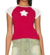 The Laundry Room Vintage Star Short Sleeve Tee In Vintage Red In Multi