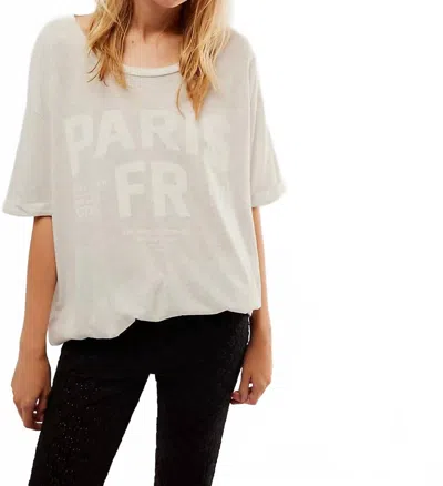 The Laundry Room Welcome To Paris Oversized Tee In Pebble Heather In Multi