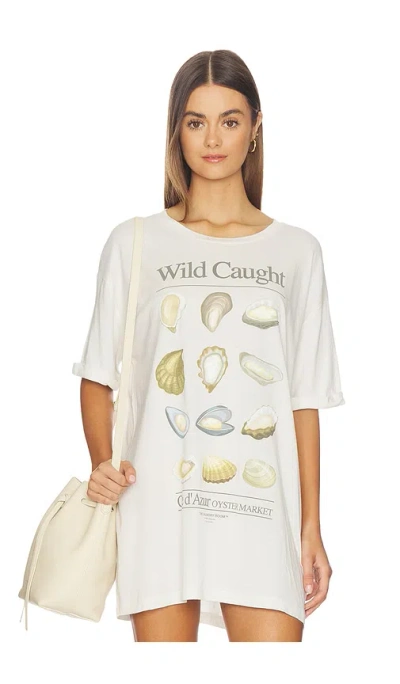 The Laundry Room Wild Caught Oyster Market Oversized Tee In Multi