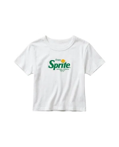The Laundry Room Women's Sprite Ribbed Baby Tee In White In Multi