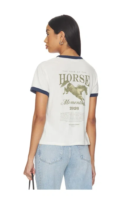 The Laundry Room Year Of The Horse Perfect Ringer Tee In White
