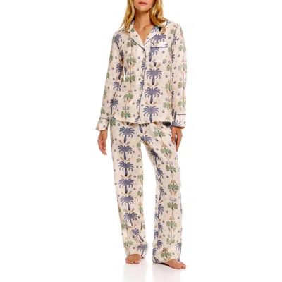 The Lazy Poet Emma Linen Pajamas In Multi