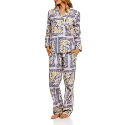 The Lazy Poet Emma Linen Pajamas In Multi