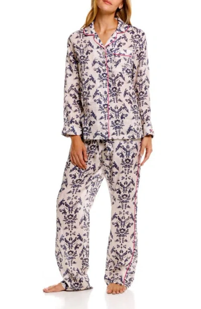 The Lazy Poet Emma Linen Pajamas In Multi