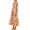 The Lazy Poet Mika Floral Cotton Nightgown In Light Beige