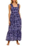 The Lazy Poet Women's Summer Soirée Mika Syrus Linen Maxi Dress In Syrus Blue
