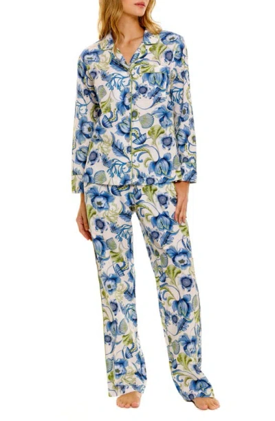 The Lazy Poet Nina Green Medusa Cotton Pajamas In White