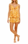 The Lazy Poet Women's Summer Soirée Rosie Claire 2-piece Linen Pajama Set In Claire Saffron