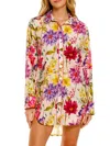 THE LAZY POET WOMEN'S SUMMER SOIRÉE SISSY WIND FLORAL COTTON SHIRTDRESS