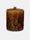 The Leach Pottery Lidded Jar In  Brown