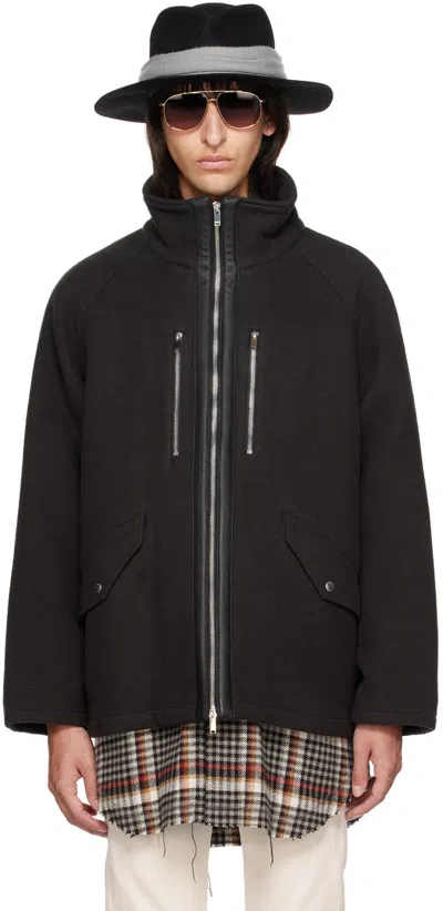 The Letters Black Zip Jacket