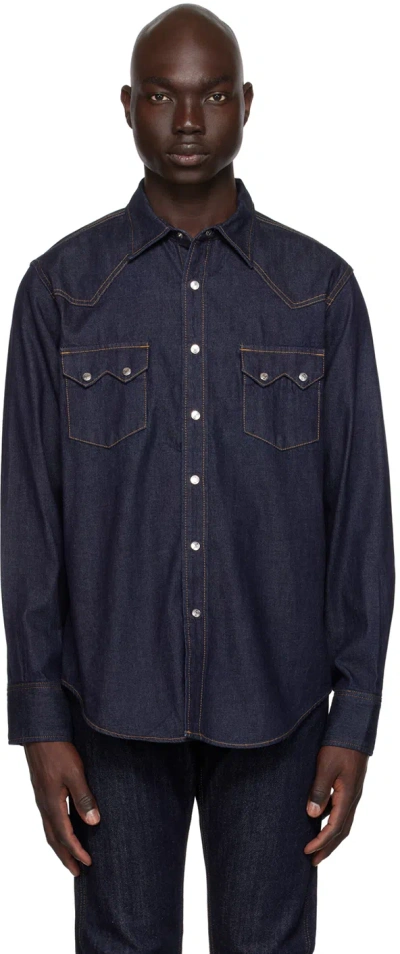 The Letters Indigo Classic Western Denim Shirt