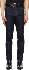 The Letters Indigo Tapered Jeans In Indigo