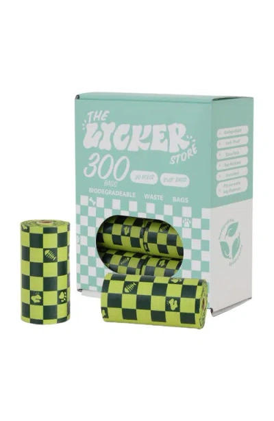 The Licker Store 13 In. X 9 In. Extra Thick Leak Proof Unscented Biodegradable Dog Poop Bags, Green