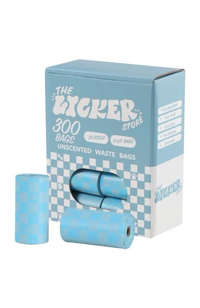 The Licker Store 13 In. X 9 In. Extra Thick Leak Proof Unscented Dog Poop Bags, Blue