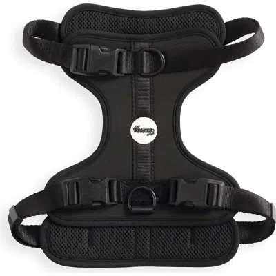 The Licker Store Arlo Adjustable Soft Padded No Pull Pet Harness With 3 Buckles And 3 Leash Clips In Black