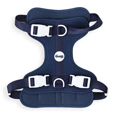 The Licker Store Arlo Adjustable Soft Padded No Pull Pet Harness With 3 Buckles And 3 Leash Clips In Navy
