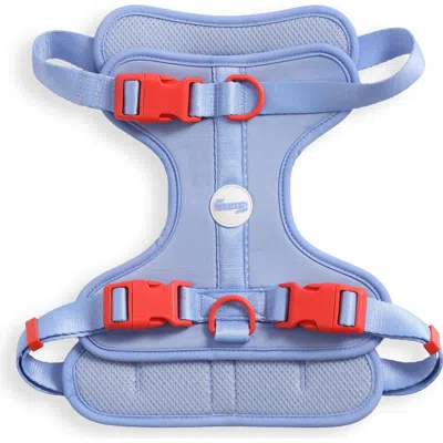 The Licker Store Arlo Adjustable Soft Padded No Pull Pet Harness With 3 Buckles And 3 Leash Clips In Blue