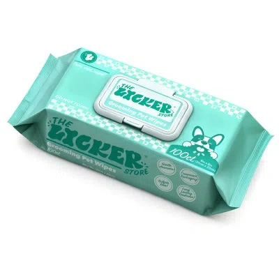 The Licker Store Biodegradable Hydrating Hypoallergenic Unscented Dog Grooming Wipes With Aloe Vera, Chamomile, And S