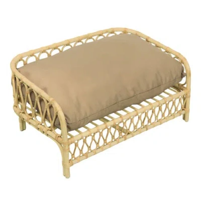 The Licker Store Elevate Handwoven Rattan Pet Daybed With Machine-washable Cushion In Brown