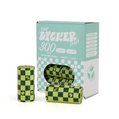 The Licker Store Extra Thick Leak Proof Unscented Biodegradable Dog Poop Bags In Green