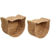 The Licker Store Felix Cat-shaped Hand Woven Water Hyacinth Nesting Pet Toy Organizer Baskets In Brown