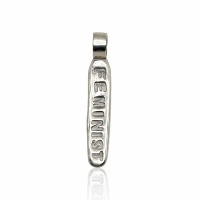 The Lila Lobster Women's Feminist Charm Silver