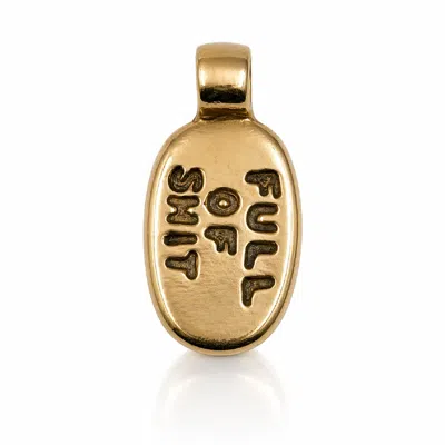The Lila Lobster Women's Rose Gold / Gold Full Of Sh*t Charm Bronze In Neutral