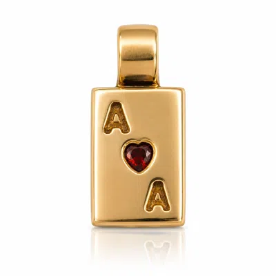 The Lila Lobster Women's Rose Gold / Red Ace Charm Bronze
