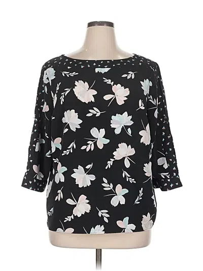 Pre-owned The Limited 3/4 Sleeve Blouse In Black