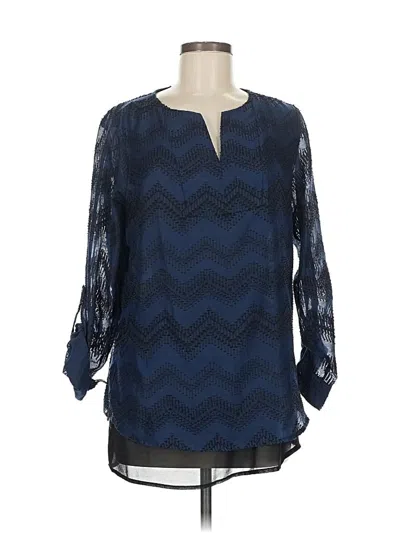 Pre-owned The Limited 3/4 Sleeve Blouse In Blue