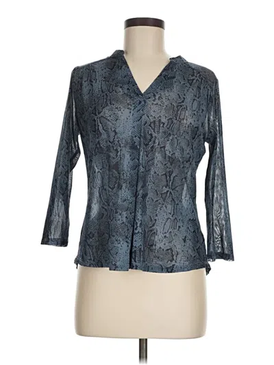 Pre-owned The Limited 3/4 Sleeve Blouse In Blue